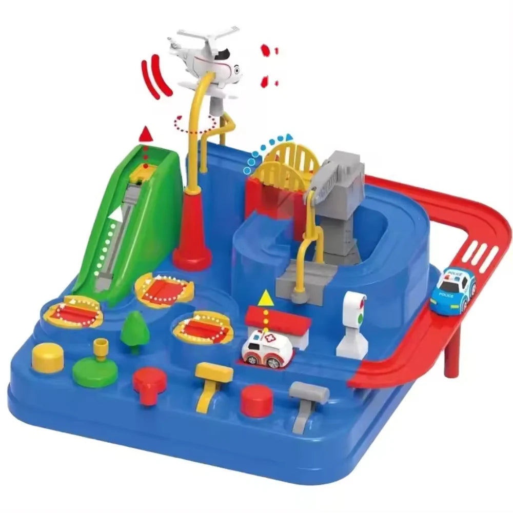 Ciudad con pistas de Autos