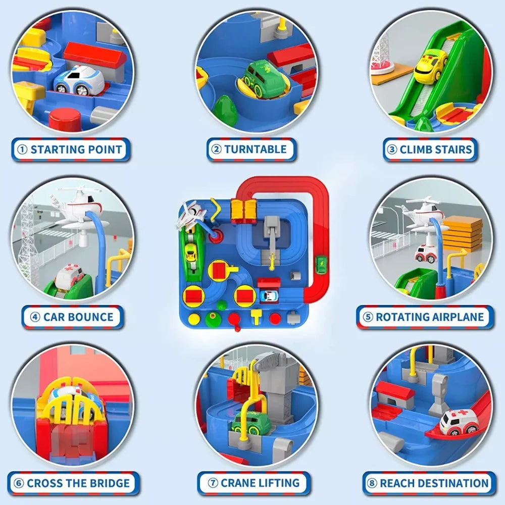 Ciudad con pistas de Autos